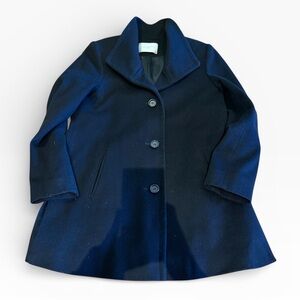 FLEURETTE Wool Coat Loro Piana women’s size 4 black overcoat